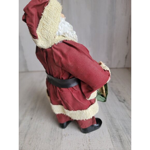 Santa claus Windsor fabric mache xmas vintage toy bag decor figure - Picture 6 of 7